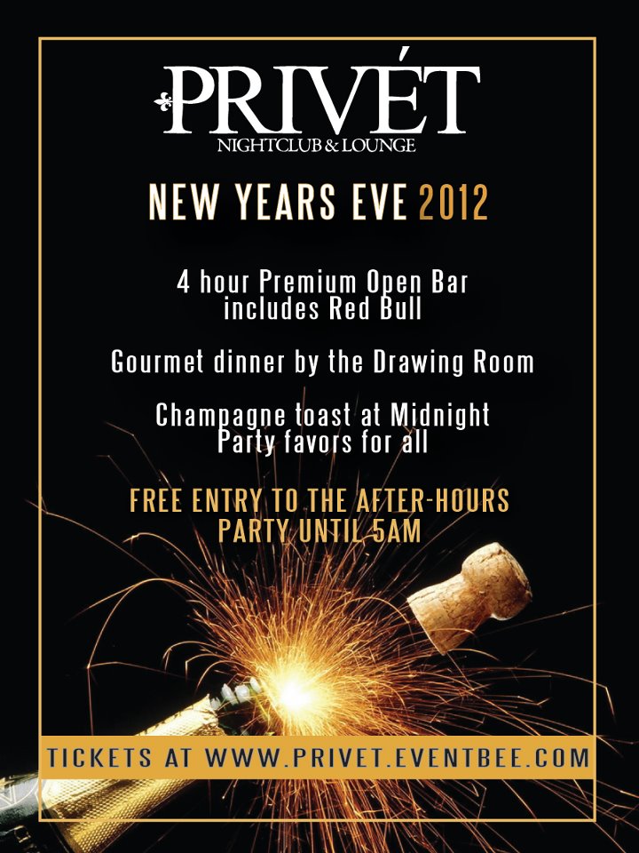 New Year’s Eve party flyer